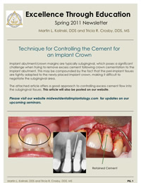 Referring Dentist Newsletter Spring 2011